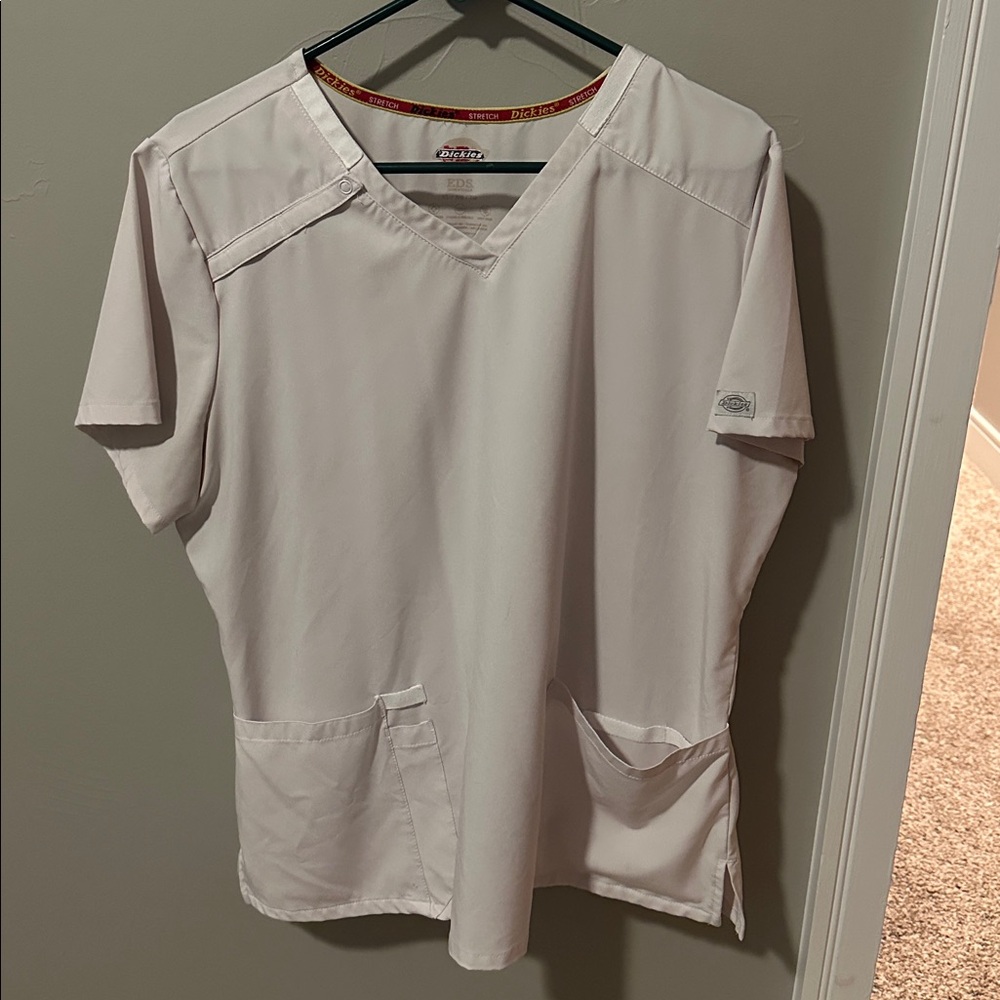 2 Grey's Anatomy Women's white Scrub Tops XL and 1 Dickies women’s scrub top XL - Picture 6 of 7